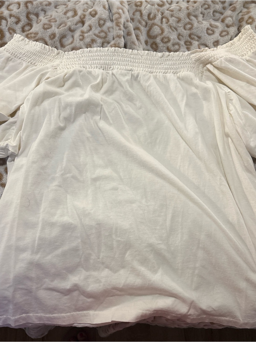 J. Crew Cream Smocked Square-Neck Top - Picture 4 of 4